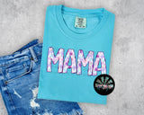 Mama Purple Bow Floral T-Shirt and Sweatshirt