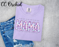Mama Purple Bow Floral T-Shirt and Sweatshirt