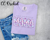 Mama Purple Bow Floral T-Shirt and Sweatshirt
