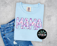 Mama Purple Bow Floral T-Shirt and Sweatshirt