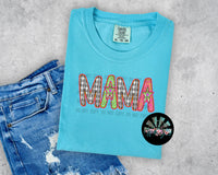 Mama Snake Print and Checkered T-Shirt and Sweatshirt