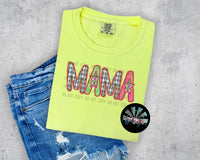 Mama Snake Print and Checkered T-Shirt and Sweatshirt