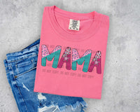 Mama Teal and Berry Leopard Brushstroke PNG Digital Design