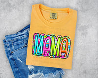 Neon Swirls Mama T-Shirt