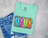 Neon Swirls Mama T-Shirt