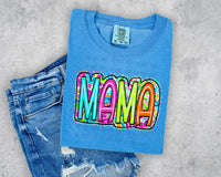 Neon Swirls Mama T-Shirt