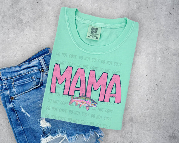 Mama with Rainbow Fish PNG Digital Design