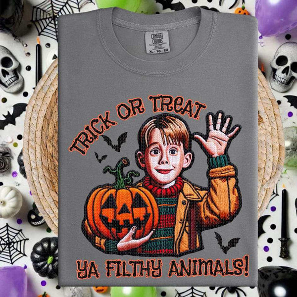 Trick or Treat Ya Filthy Animals T-Shirt and Sweatshirt