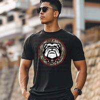 Camo New Bulldog with Red Outline T-Shirt and Sweatshirt