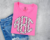 Mama Madness Scalloped Monogram Short Sleeve T-Shirt
