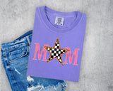 Mom Checkered Star T-Shirt and Sweatshirt