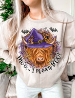 Moo....I Mean Boo! Highland Cow T-Shirt and Sweatshirt