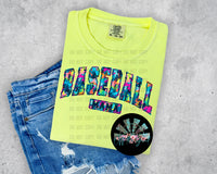 Multi Color Camo Baseball Mama T-Shirt and Sweatshirt