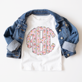 Strawberries and Daisies Monogram Short Sleeve T-Shirt