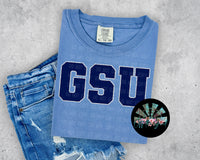 Faux Glitter GSU School Names PNG Digital Design