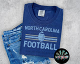 Striped NC Football PNG Digital Design (TWO DIGITALS)