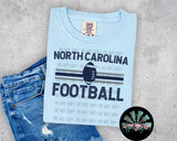 Striped NC Football PNG Digital Design (TWO DIGITALS)