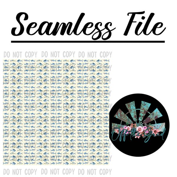 Ocean Fish Seamless File PNG Digital Design