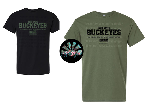 OH Patriotic Flag Design PNG Digital Design (You get the Green and Black Design)