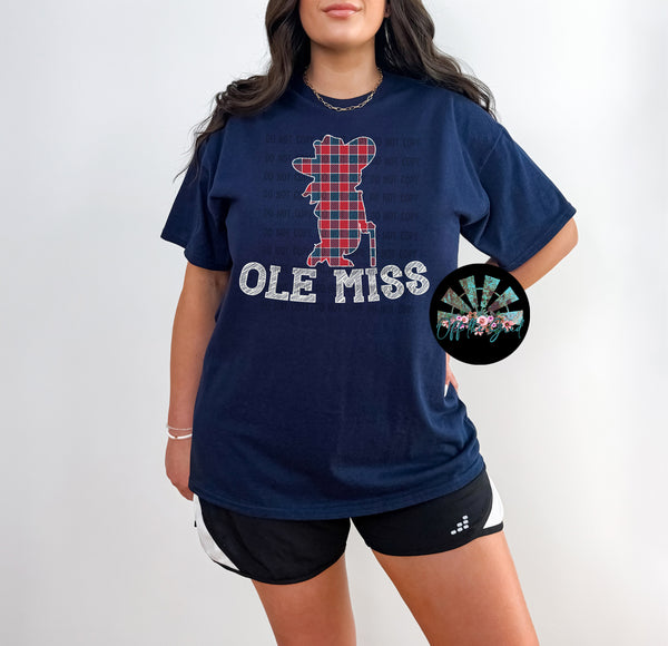 Plaid Ole Miss Rebels PNG Digital Download (You get both files)
