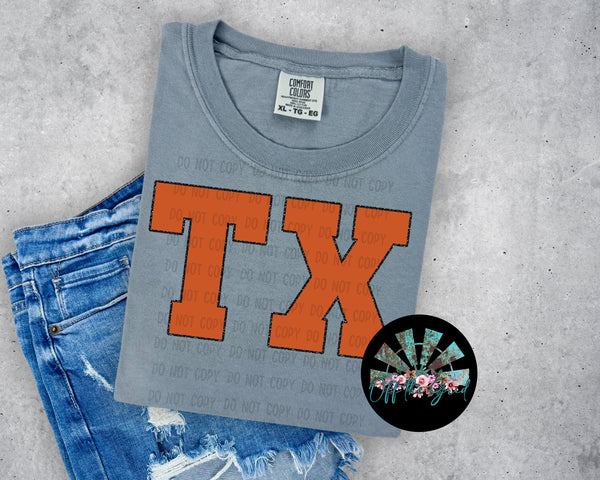Faux Glitter TX #1 School Names PNG Digital Design