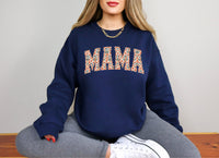 Orange and Green Floral Varsity Mama T-Shirt and Sweatshirt