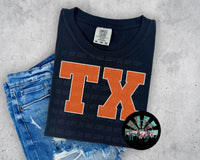 Faux Glitter TX #2 School Names PNG Digital Design