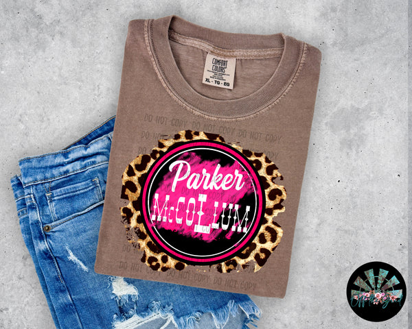 Leopard and Pink Parker McCollum T-Shirt and Sweatshirt