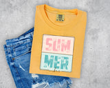 Pastel Summer Vibes Block T-Shirt