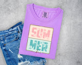 Pastel Summer Vibes Block T-Shirt