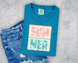Pastel Summer Vibes Block T-Shirt