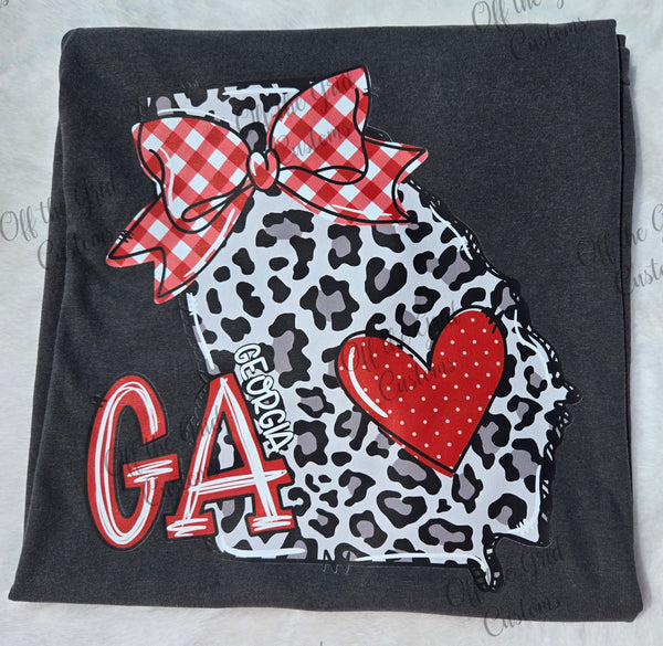 Leopard State of GA T-Shirt