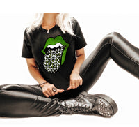 Green Leopard Tongue T-Shirt