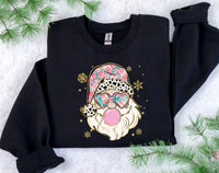 Pink Dalmatian Santa T-Shirt and Sweatshirt