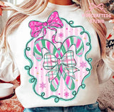 KIDS Pink and Mint Candy Canes T-Shirt and Sweatshirt