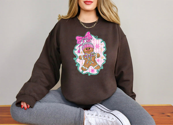 Pink and Mint Gingerbread T-Shirt and Sweatshirt