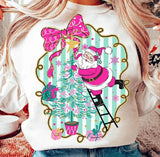 Pink and Mint Santa and Tree T-Shirt and Sweatshirt