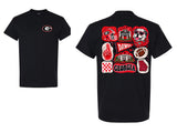 Pink and Red Georgia Bulldog Collage T-Shirt and Sweatshirt