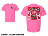 Pink and Red Georgia Bulldog Collage T-Shirt and Sweatshirt