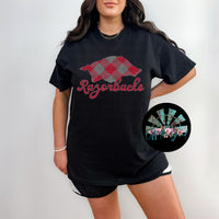 Plaid Script AR Razorbacks PNG Digital Download (You get two files)