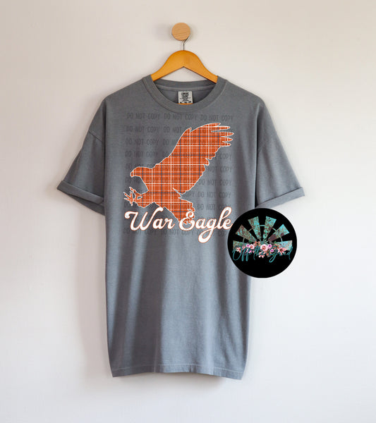 Plaid Script AU War Eagle PNG Digital Download (You get both files)