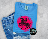 Hot Pink and Faux Black Glitter Raider Mascot Short Sleeve T-Shirt OTG Exclusive