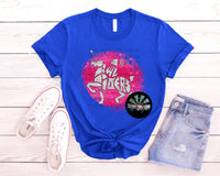 KIDS Faux Hot Pink and Silver Glitter Raider Mascot Short Sleeve T-Shirt OTG Exclusive