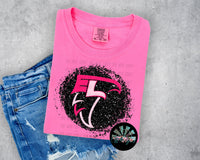 KIDS Preppy EL with Black Glitter Circle Short Sleeve T-Shirt OTG Exclusive