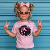 KIDS Preppy EL with Black Glitter Circle Short Sleeve T-Shirt OTG Exclusive