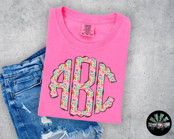 Preppy Gingerbread Monogram T-Shirt and Sweatshirt