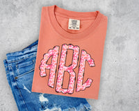 Preppy Sea Animals Scalloped Monogram Short Sleeve T-Shirt