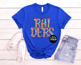 Preppy Tropical Flowers " Raiders " Short Sleeve T-Shirt