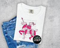 Preppy Hot Pink and Light Pink Raiders Mascot Short Sleeve T-Shirt OTG Exclusive