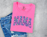 Purple Floral Mama T-Shirt and Sweatshirt